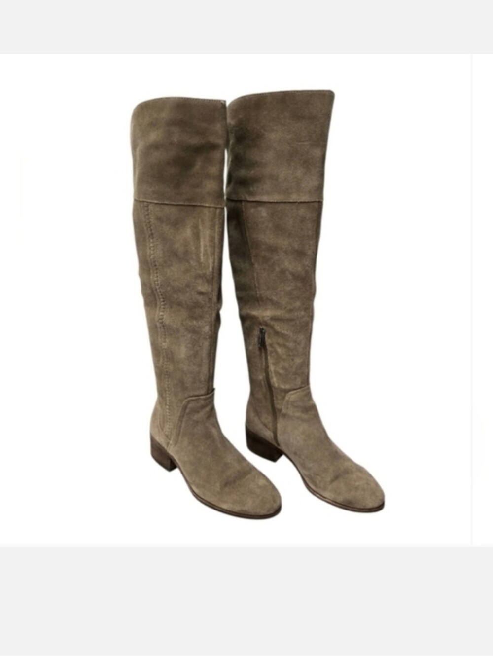 Vince Camuto Kochelda Suede Over The Knee Boots in Tan